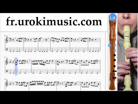 Comment Jouer de la Flute à bec (G.) Dua Lipa - New Rules Tab Tablature Partie#2 um-i829