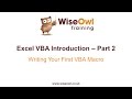 Excel VBA Introduction Part 2 - Writing Your First VBA ...