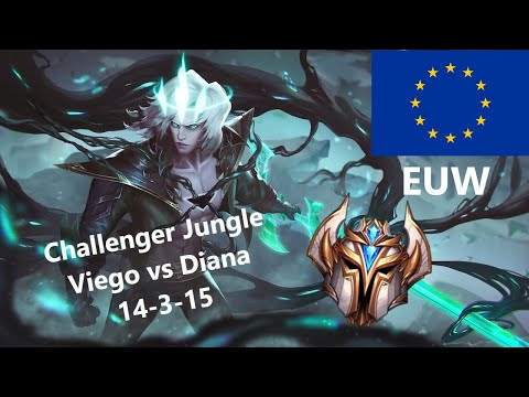 Challenger Jungle Viego VS Diana  l  14-3-15  l  League of Legends Patch 12.12