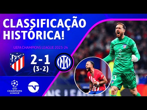 Gols e lances de Atlético de Madri x Internazionale