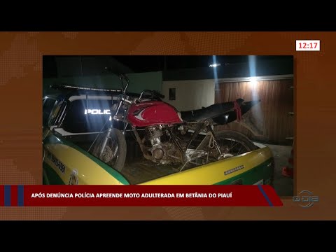 Após denúncia, Polícia apreende moto adulterada em Betânia do Piauí 03 05 2023