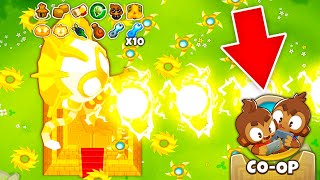 GOD BOOSTING a RANDOM Persons Tower in CO-OP Bloons TD 6!