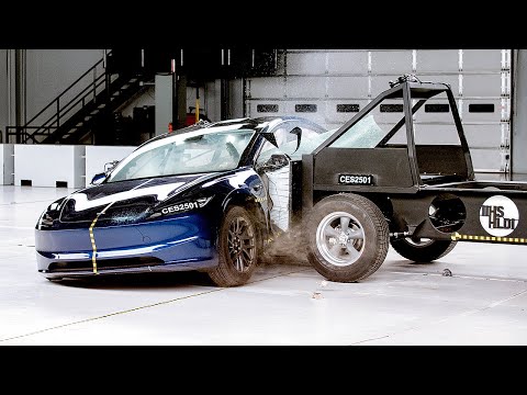 2025 Tesla Model 3 updated side IIHS crash test