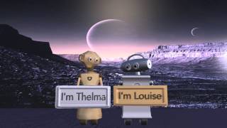 preview picture of video 'Thelma and Louise Say Hello (Test of 3D models of characters)'