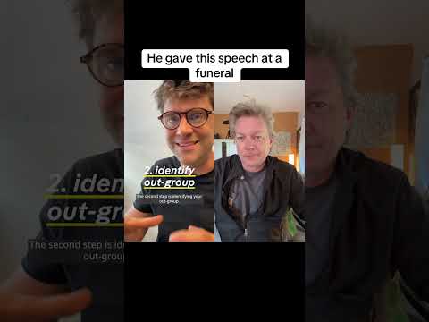 He gave this speech at a funeral