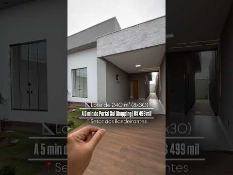 LINDO PROJETO EM LOTE 8x30! 3Q COM MUITO ESPAÇO E QUINTAL! APARECIDA DE GOIÂNIA | R$ 499 MIL