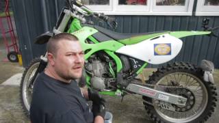 KX250 spark plug change