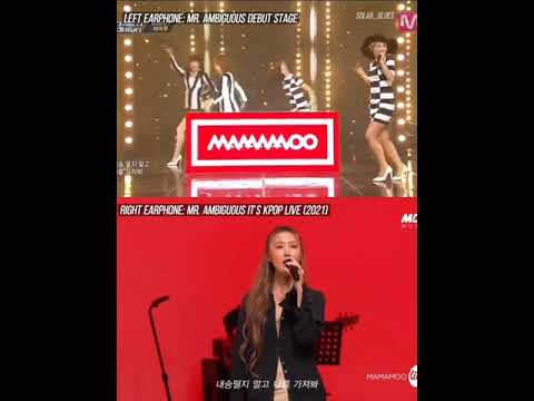 MAMAMOO (마마무) - Mr. Ambiguous 2014 Debut Stage (L) versus 2021 IT'S LIVE Stage (R)