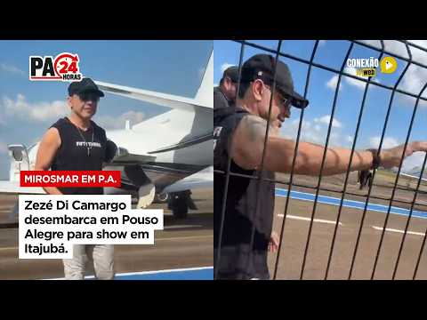 Vídeo: Zezé Di Camargo desembarca em Pouso Alegre para show em Itajubá.