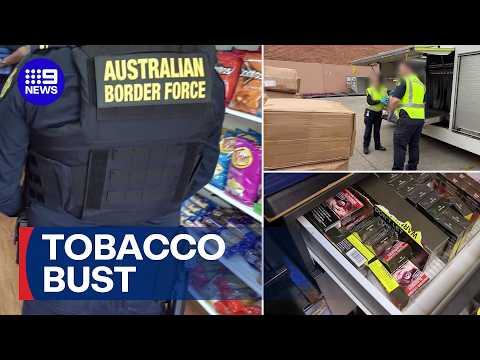 Barbers, car dealerships and gift shops raided as police crack down on vapes | 9 News Australia