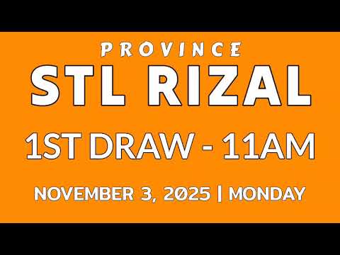 STL Rizal Province result today 11am draw result November 3, 2025 morning 1st draw