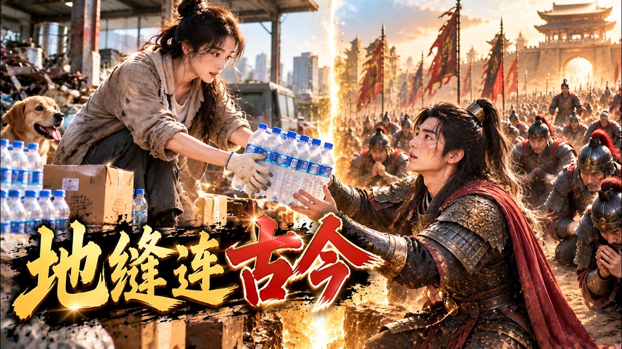 我守著破廢品站窮到交不起房租，誰料院子裂開一條地縫竟通古代，我丟下幾箱礦泉水，3000殘兵直接跪喊?
