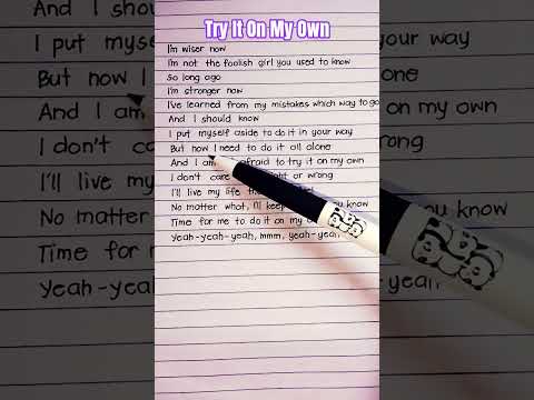Try it on my own - Whitney Houston