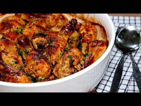 Zarte und saftige Buttermilch-Hähnchenkeulen aus dem Ofen / Buttermilk Roast Chicken With Garlic