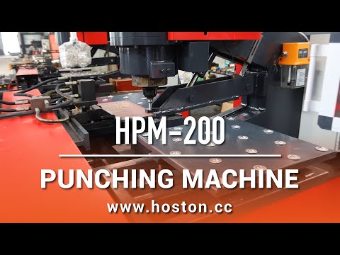 Hoston Thick Plate Hole CNC Hydraulic Punching Machine HPM-200 with feeding table