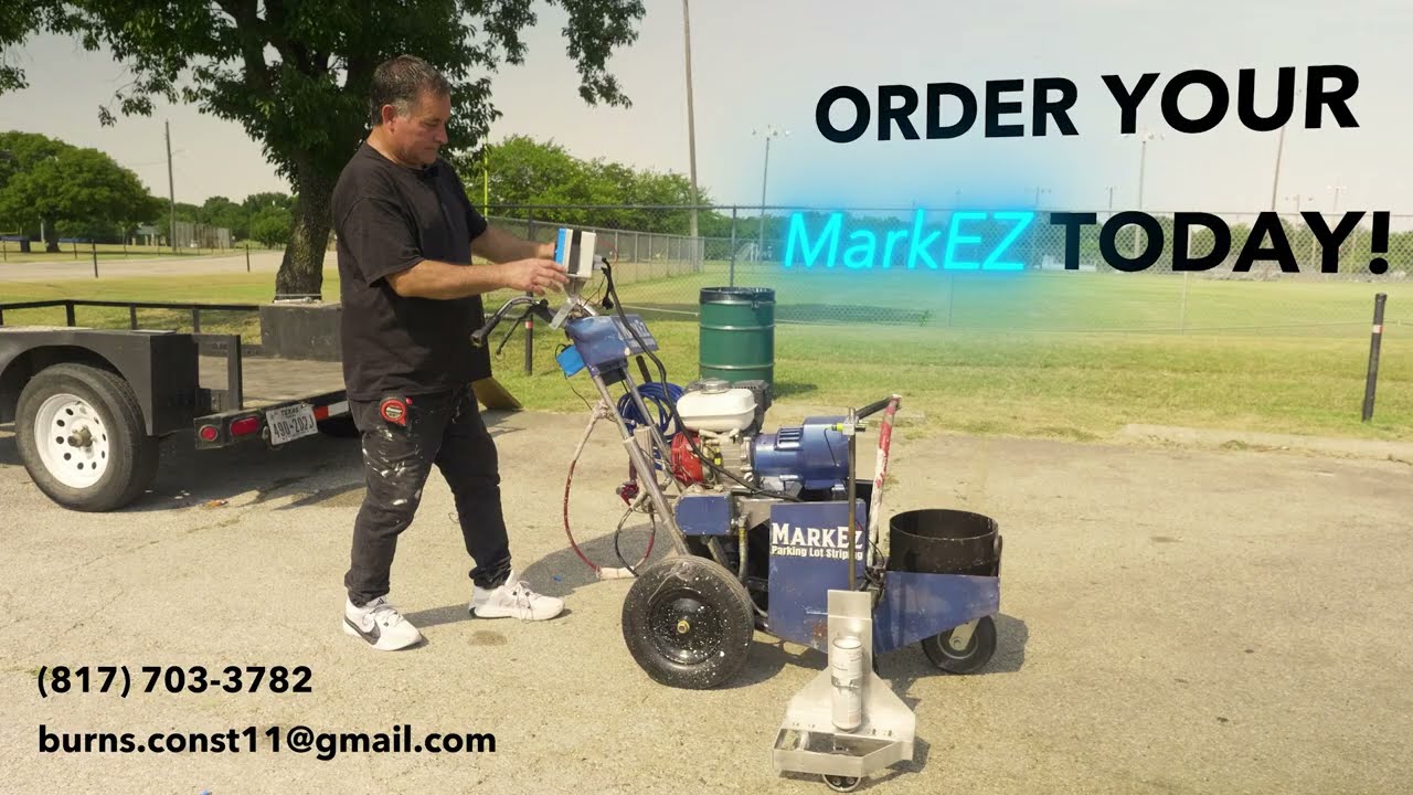 Parking Lot Striping: How to Layout a Parking Lot - With a Measuring/Marking Device. MarkEZ