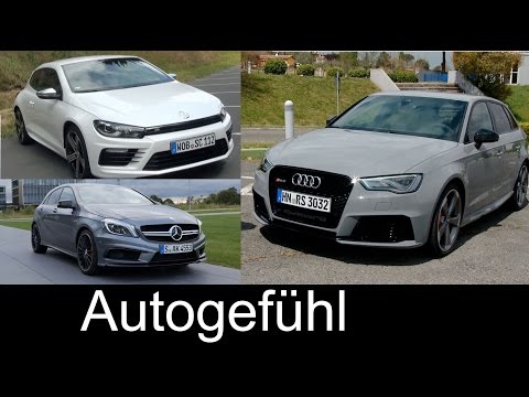 Best Performance Hatch comparison test Audi RS3 vs Mercedes A45AMG vs VW Volkswagen Scirocco R