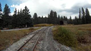 preview picture of video 'Turning The Engine At Cumbres Pass a view from the back of the tender.'