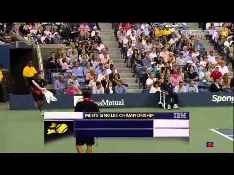 Del Potro's Fastest Forehands EVER! US OPEN Final 2009 Federer vs Del Potro