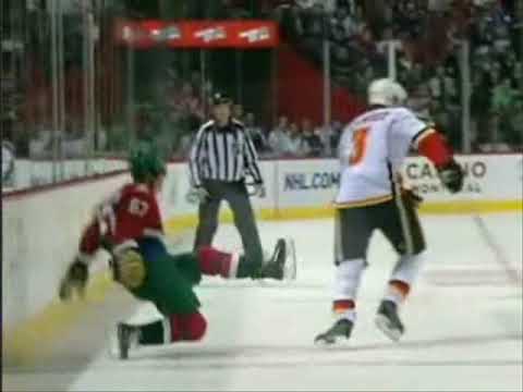 Dion Phaneuf Two Big Hits vs Montreal 11/10/2009