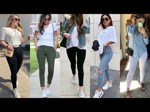 MODA 2023 OUTFITS CÓMO Vestir CON ROPA  BÁSICA Y SENCILLA LOOKS CASUALES PARA MUJER TENDENCIAS 2023