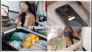 MY DAY ROUTINE 🇰🇷 productive routine + solo traveling ✈️ | Erna Limdaugh