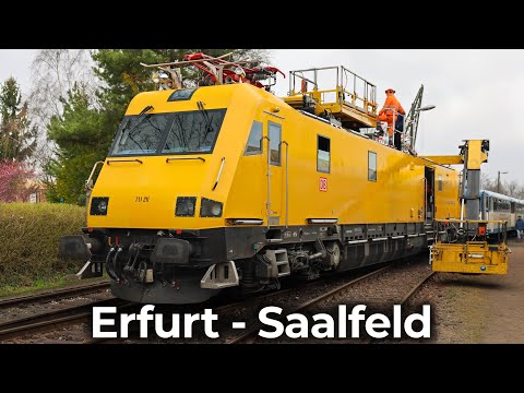 Im Hilfszug durch den Thüringer Wald | 4K Führerstandsmitfahrt: Erfurt - Saalfeld | Premiumtrasse