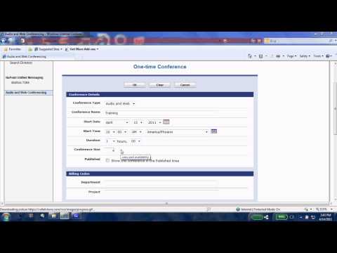 Part 1. Audio and Web Conference "Scheduling"