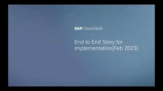 Download lagu End-to-End Story for Implementation with SAP Cloud ALM mp3