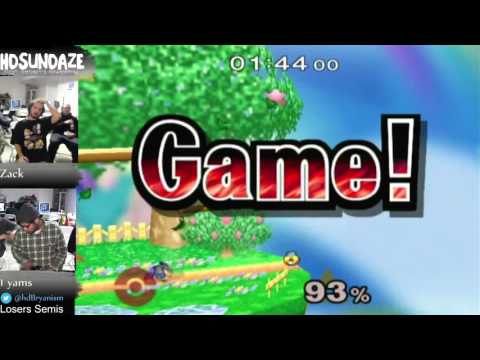 Zack (Puff) vs yams (Sheik) - Losers Semis - HD Sundaze