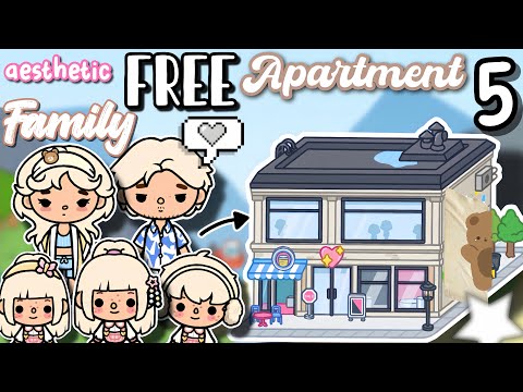NEW FREE APARTMENT For FAMILY Of 5 Design🧸TOCA BOCA House Ideas Aesthetic🌟[FREE HOUSE]TocaLifeWorld