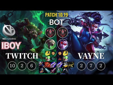 VG iBoy Twitch vs Vayne Bot - KR Patch 10.19