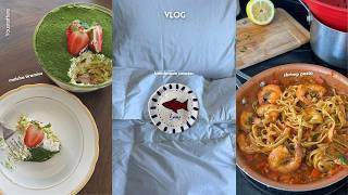 Homebody Vlog: cooking, matcha tiramisu & air-dry clay coaster | calm days at home