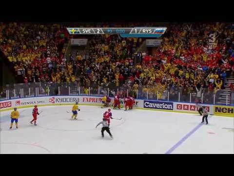 Sweden vs Russia World Juniors Fight at the end of the match
