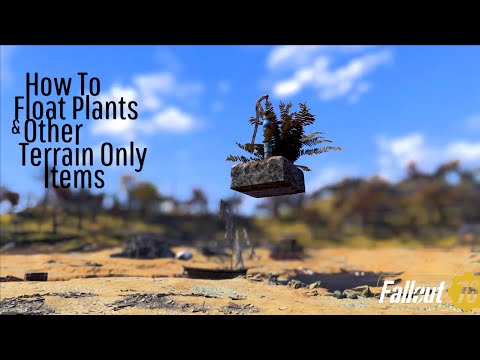 Fallout 76 Camp Tutorial | How to Float Plants & Other Terrain Items | Blueprint Trees or Purifiers