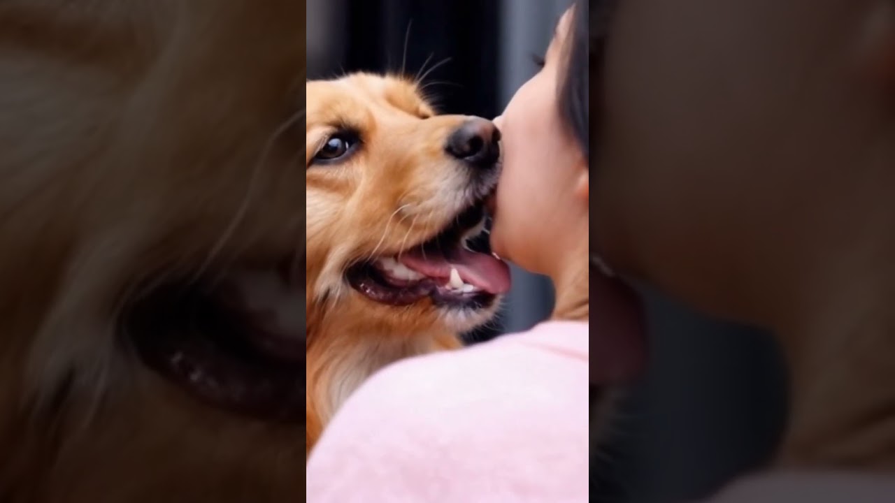 Dog kissing | Fantastic Video #dog #doglover #kiss #kissing