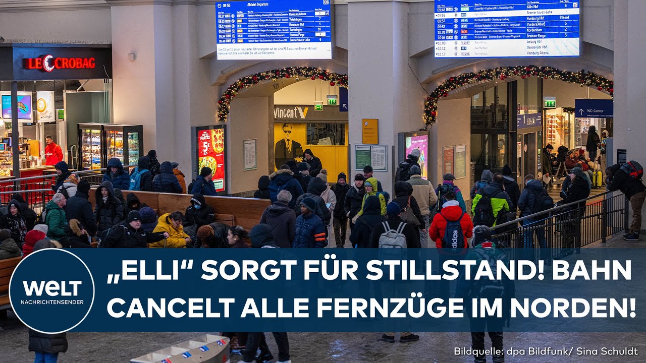 STURMTIEF ELLI: Schneewalze rollt über Deutschland! Bahn stellt Fernverkehr in Norddeutschland ein