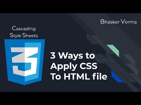 CSS Tutorial for beginners in Hindi 4 | 3 ways to apply style to HTML document