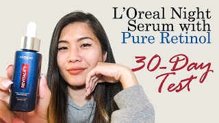 30 Day Test of L'Oreal Revitalift Night Serum with Pure Retinol