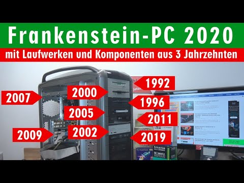 Der Frankenstein-PC QuadCore mit Windows 10 😱 aus drei Jahrzehnten 🤔 Iomega ZIP LS120 Blu-Ray Epox Video
