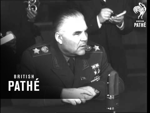 Four Russian Soldiers Honoured By Marshal Malinovsky (1960)