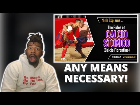 AMERICAN REACTS TO The Rules of Calcio Storico (Calcio Fiorentino) - EXPLAINED!