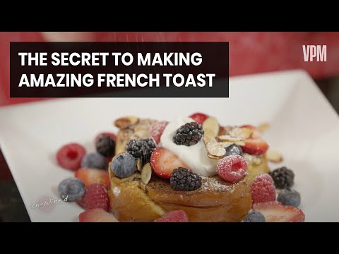 Making Lemon Mascarpone French Toast with Berries and Almonds