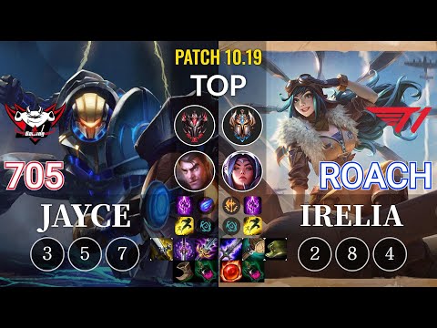 JDG 705 Jayce vs T1 Roach Irelia Top - KR Patch 10.19