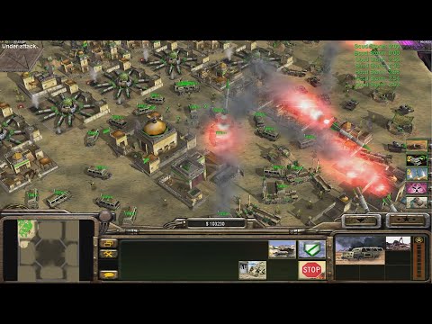 GLA Toxin - Command & Conquer Generals Zero Hour - 1 vs 7 HARD Gameplay