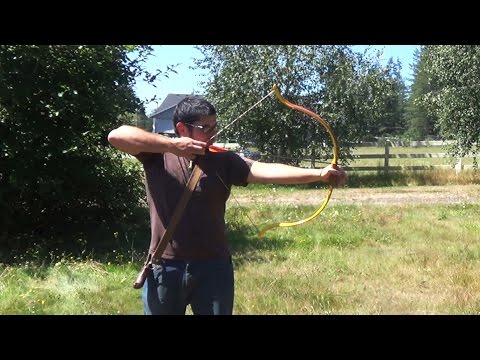Making a 35 Pound Vinyl Backed PVC Bow With Folded Recurve Tips - Fast Edit