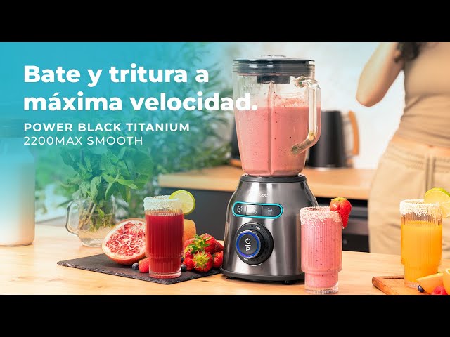 Cecotec Power Black Titanium 2200MAX Smooth Vatidora de Vaso 1.8L 2200W Acero Inoxidable video