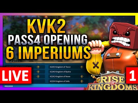 KVK2 Pass4 Opening: 🔥6 Imperiums🔥 LIVE! 🔴 #S21034 - Rise of Kingdoms ROK Fleisch