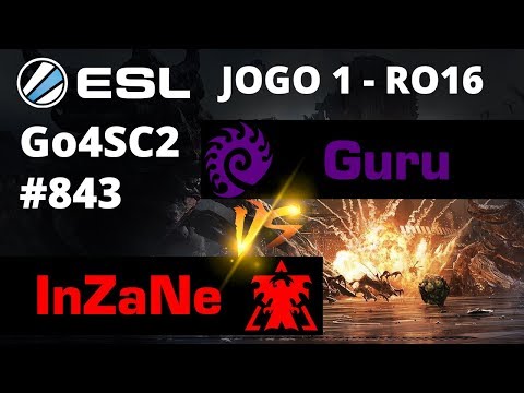 StarCraft 2 - Guru vs InZaNe (ZvT) Jogo 1 - RO16 - Go4SC2 Europe Cup #843 [PT-BR]