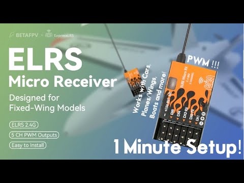 New BetaFPV Micro RX PWM receiver - ELRS / ExpressLRS 2g4 for RC Planes, RC Boats, and RC Cars